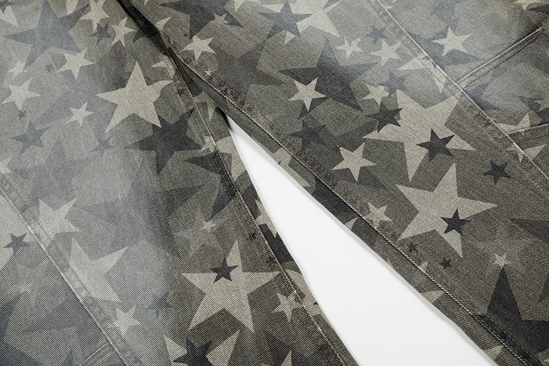 Camouflage | Machete RO Star Wide-Leg Jeans - Luxuryurbanwear