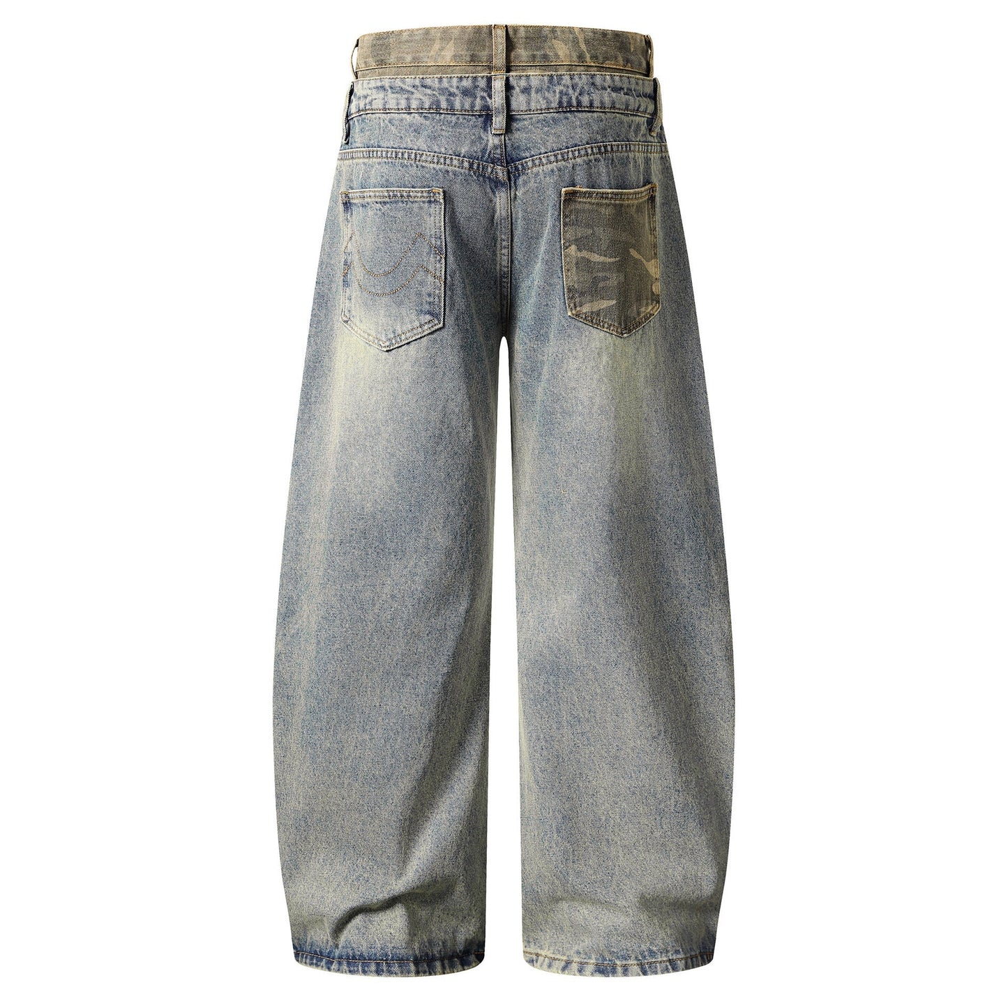 Baggy Barrel Double Waist | Panel Jeans - Luxuryurbanwear