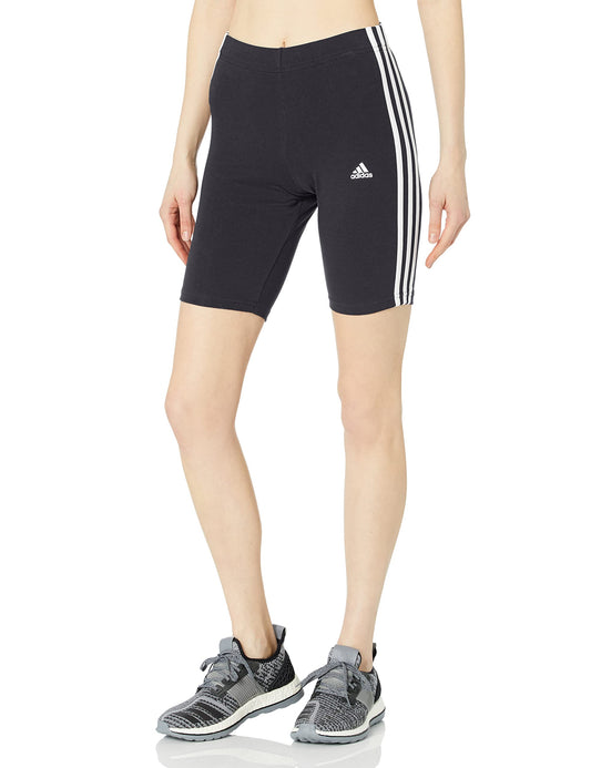 adidas Womens Essentials 3-Stripes Bike Shorts Legend Ink/White Medium