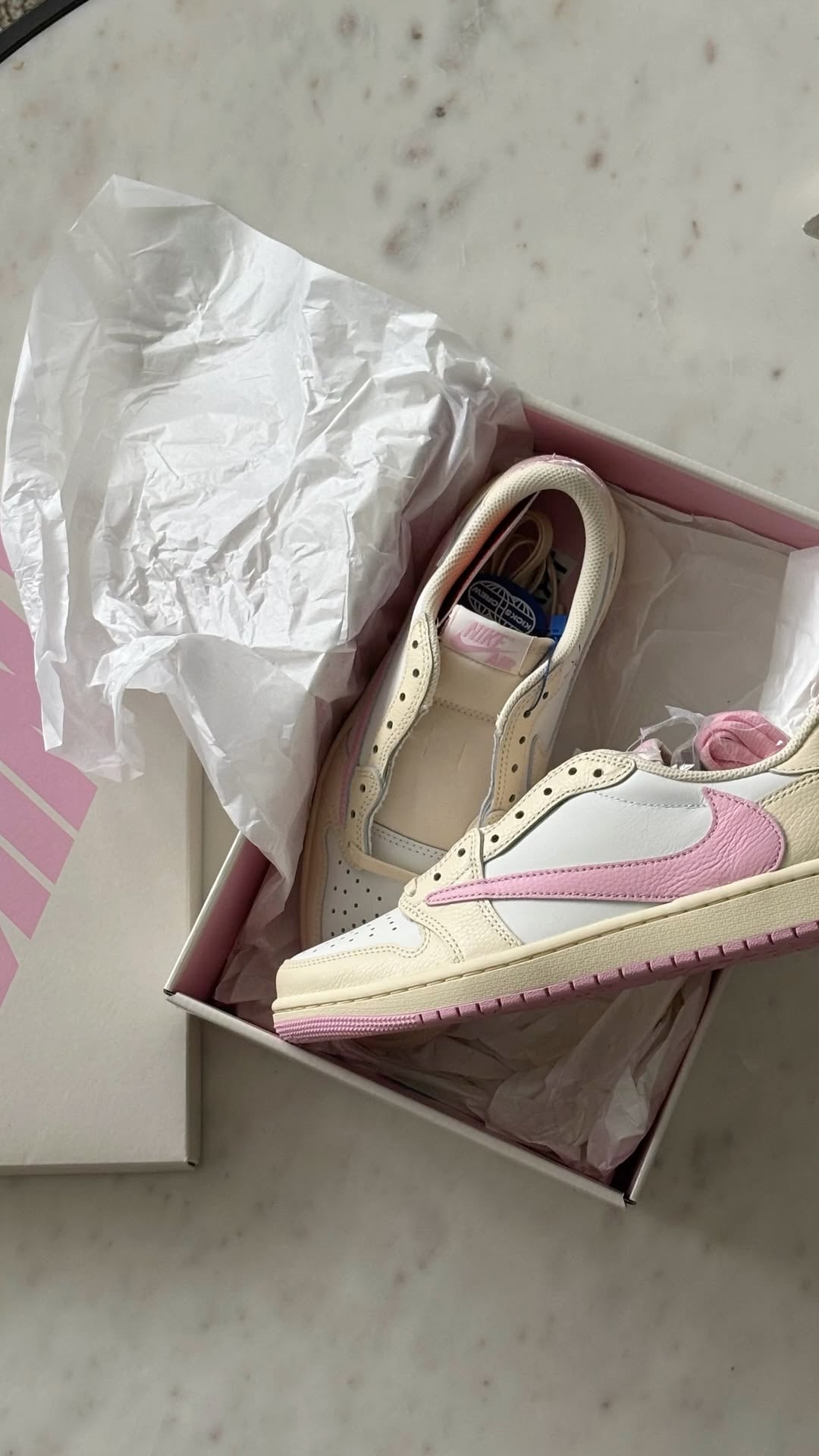 Travis Scott x Air Jordan 1 Low Soft Powder Pouring