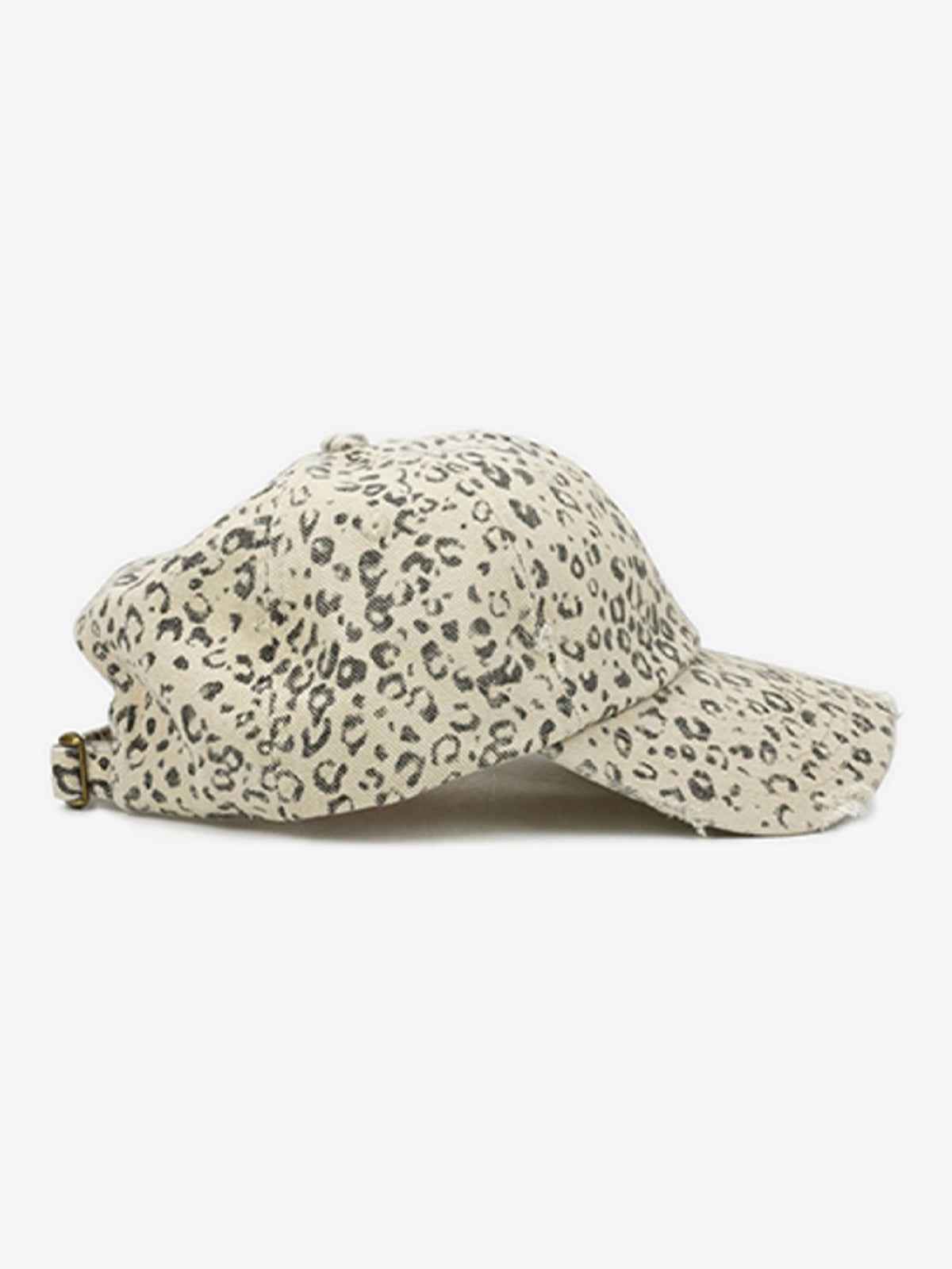 Vintage Leopard Print Distressed Baseball Cap