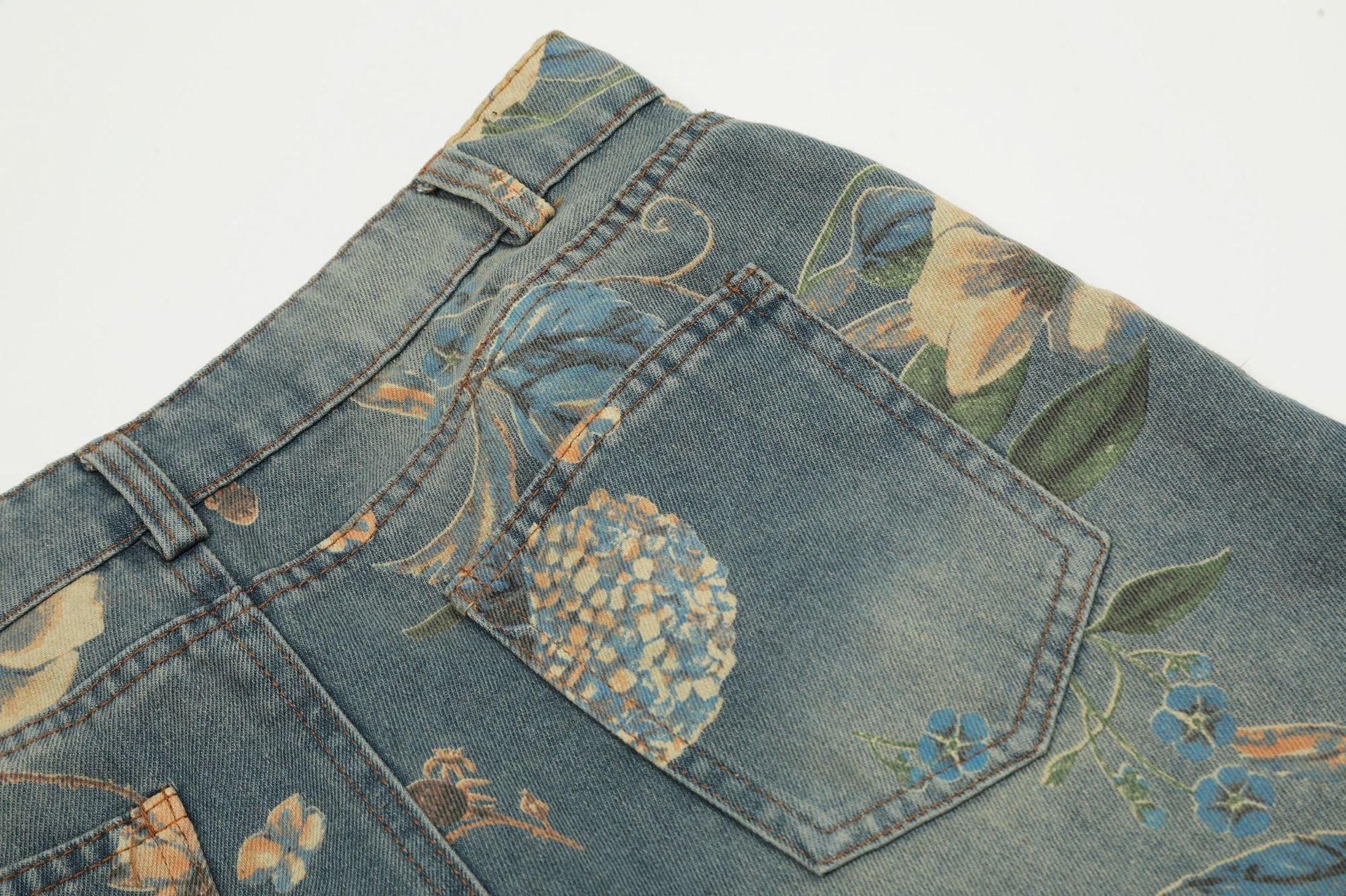 Floral Vintage Print | Carpenter Jeans - Luxuryurbanwear