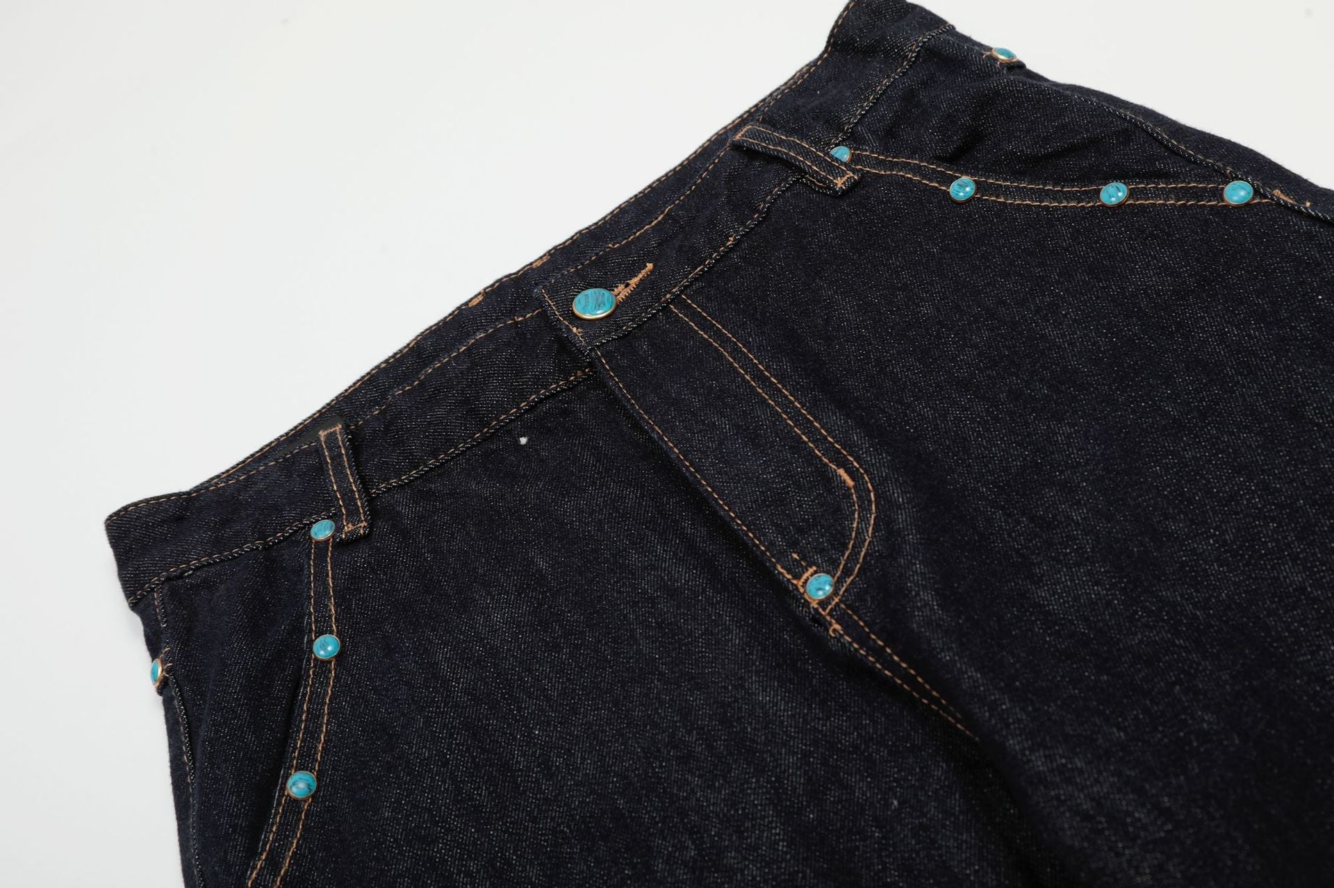 Baggy Barrel | Rivet Raw Jeans - Luxuryurbanwear