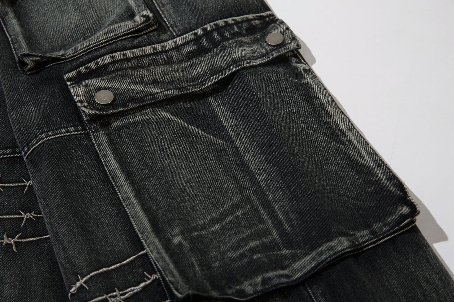 Barbed Wire Print | Baggy Jeans - Luxuryurbanwear