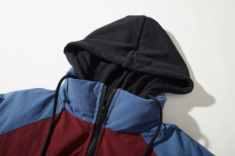 Color Blocking | Contrast Hooded Coat - Luxuryurbanwear