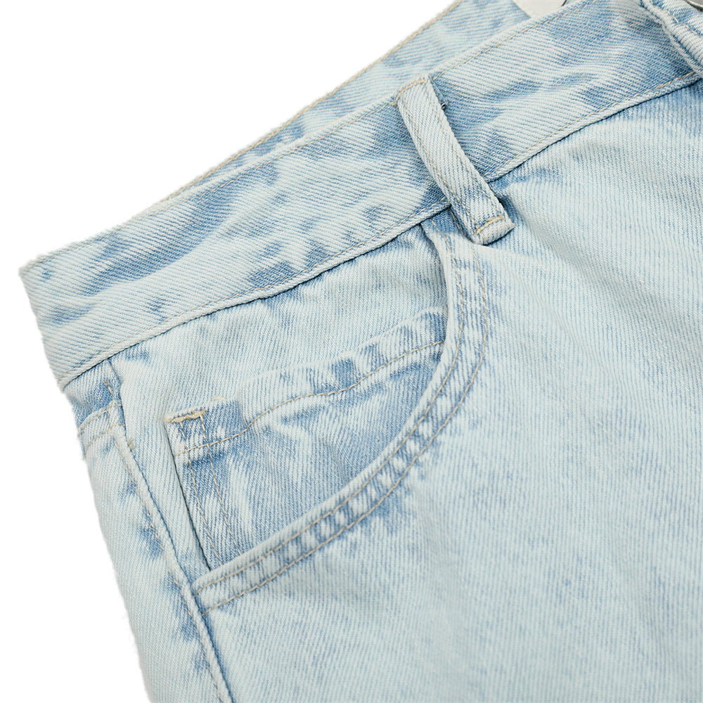 Light Blue Vintage | Straight Jeans - Luxuryurbanwear