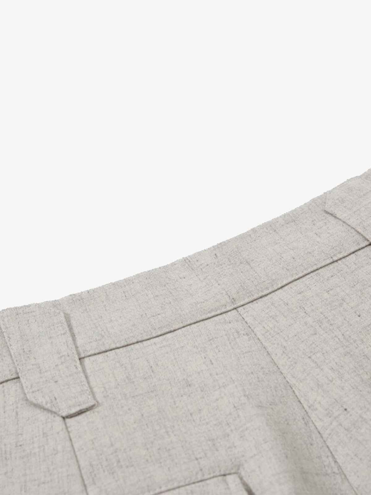 Tie Detail Relaxed Fit Draped Suit Pants
