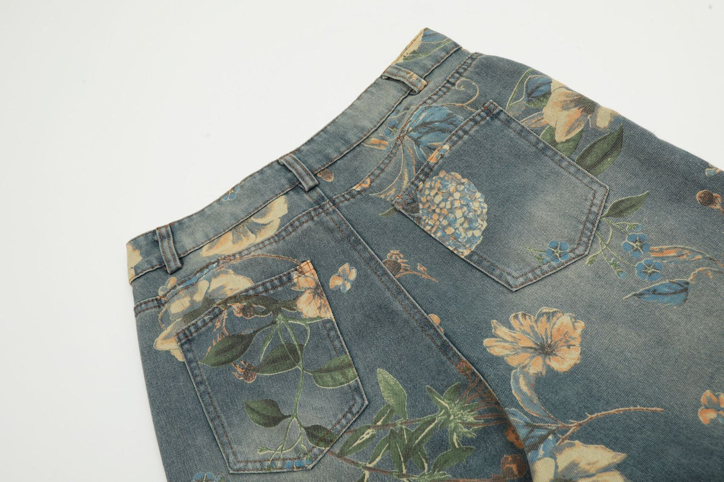 Floral Vintage Print | Carpenter Jeans - Luxuryurbanwear