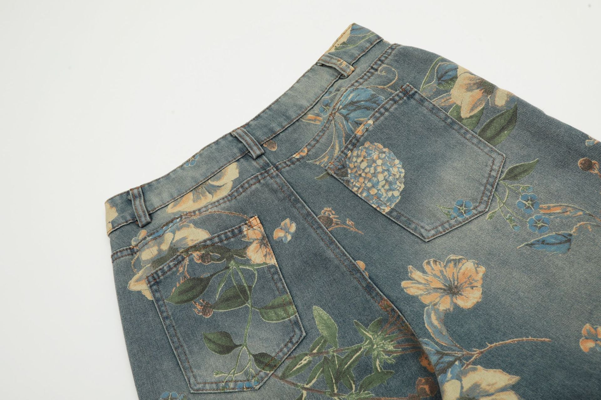 Floral Vintage Print | Carpenter Jeans - Luxuryurbanwear