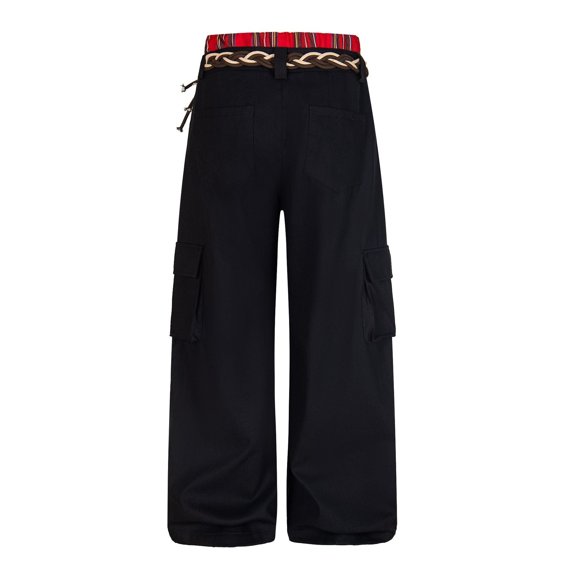 Plaid Waist Detail | Cargo Pants - Luxuryurbanwear