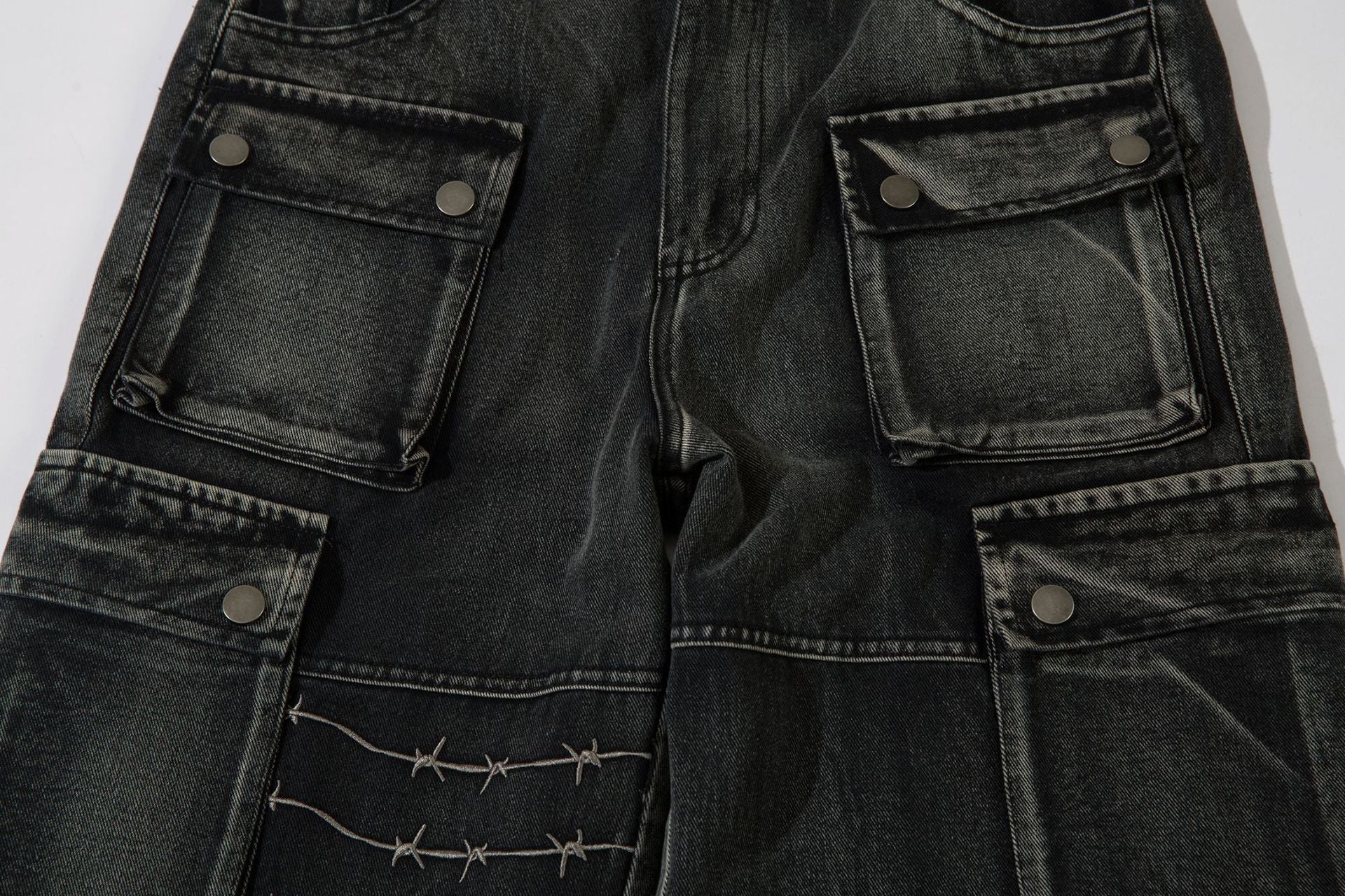 Barbed Wire Print | Baggy Jeans - Luxuryurbanwear