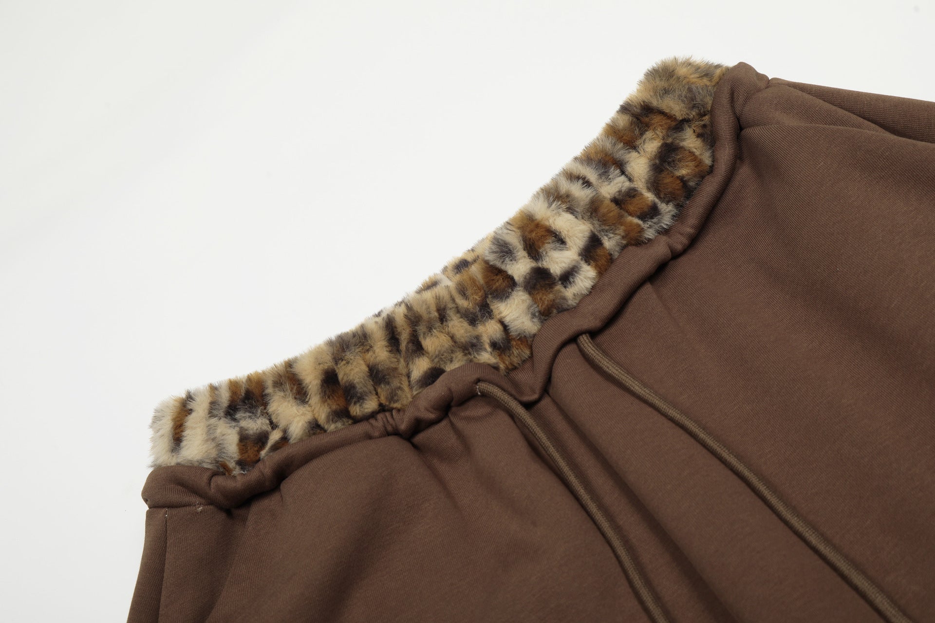Faux-fur Leopard| Embroidery Barrel Pants - Luxuryurbanwear
