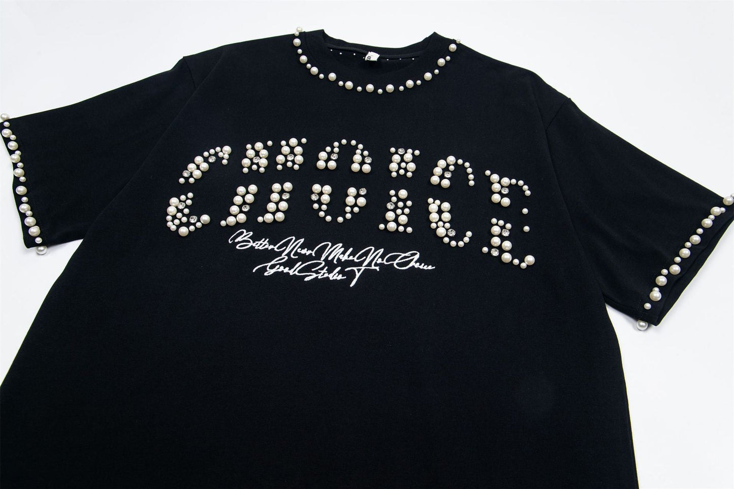 Pearl Studded | Hip Hop T-shirt - Luxuryurbanwear