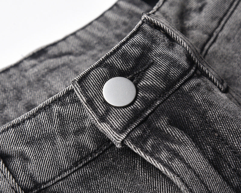 Starry Washed Rhinestone | Denim Shorts - Luxuryurbanwear