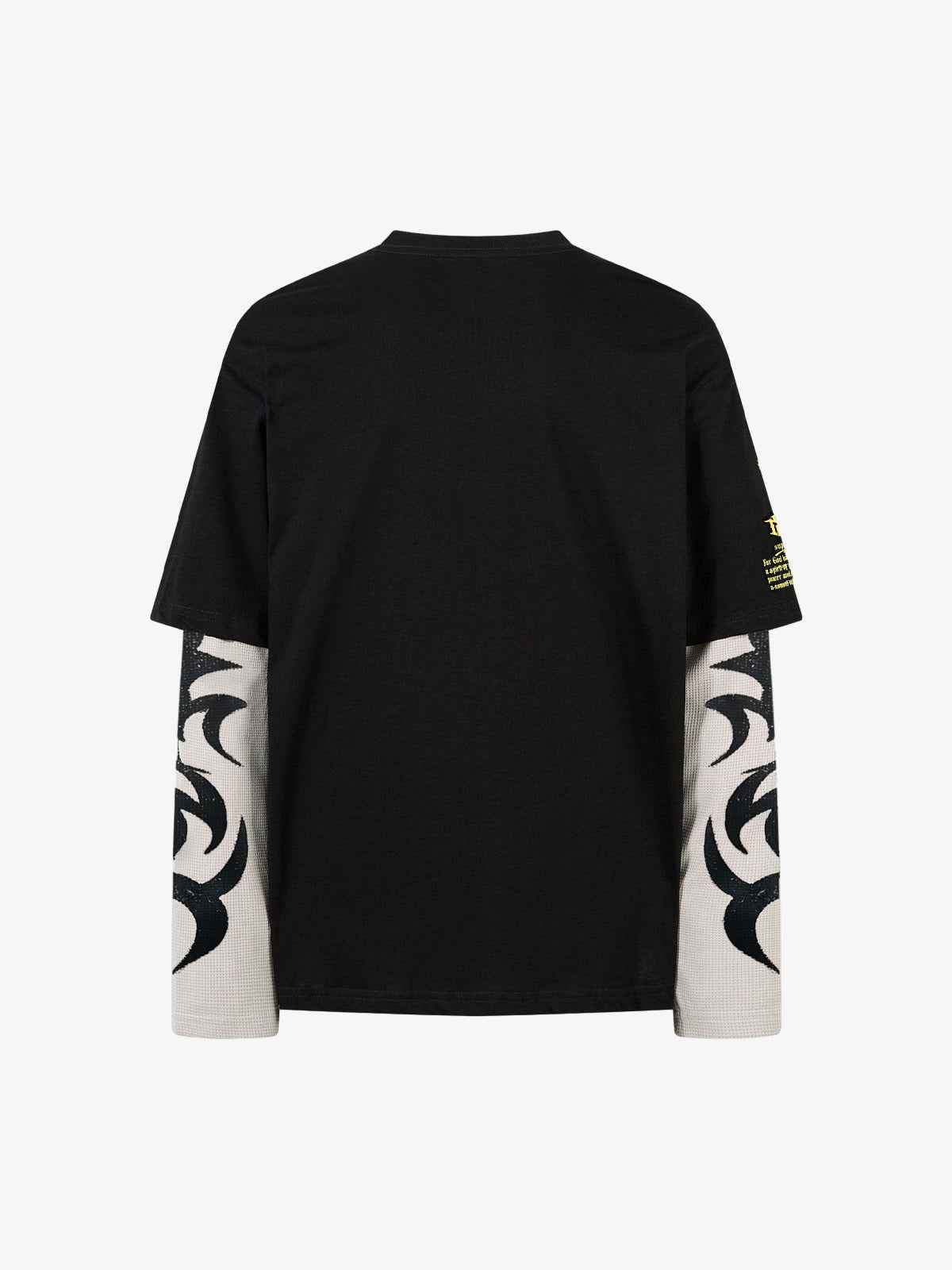 Hip-Hop Punk Faux Two-Piece Long-Sleeved T-Shirt - 2457