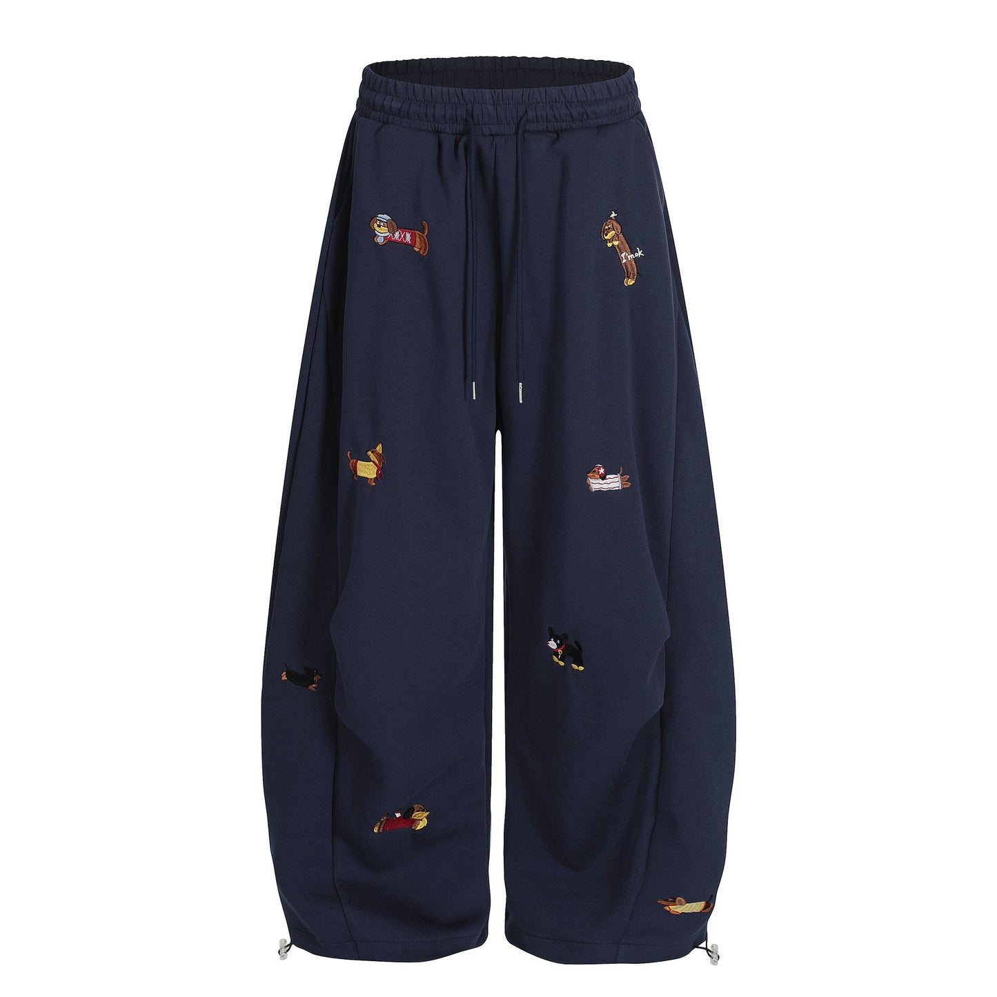 Embroidery | Dog Baggy Barrel Sweatpants - Luxuryurbanwear
