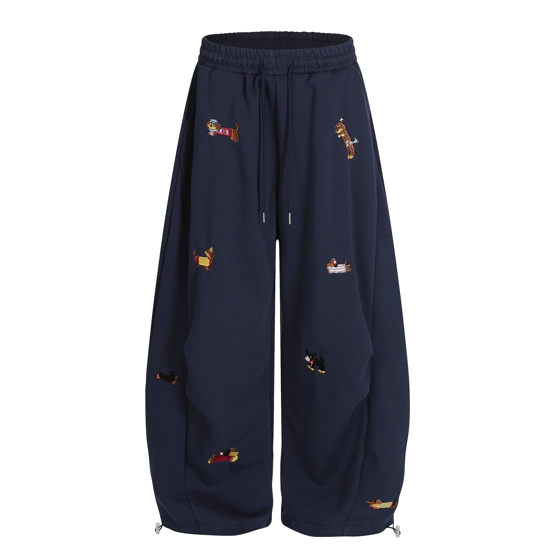 Embroidery | Dog Baggy Barrel Sweatpants - Luxuryurbanwear