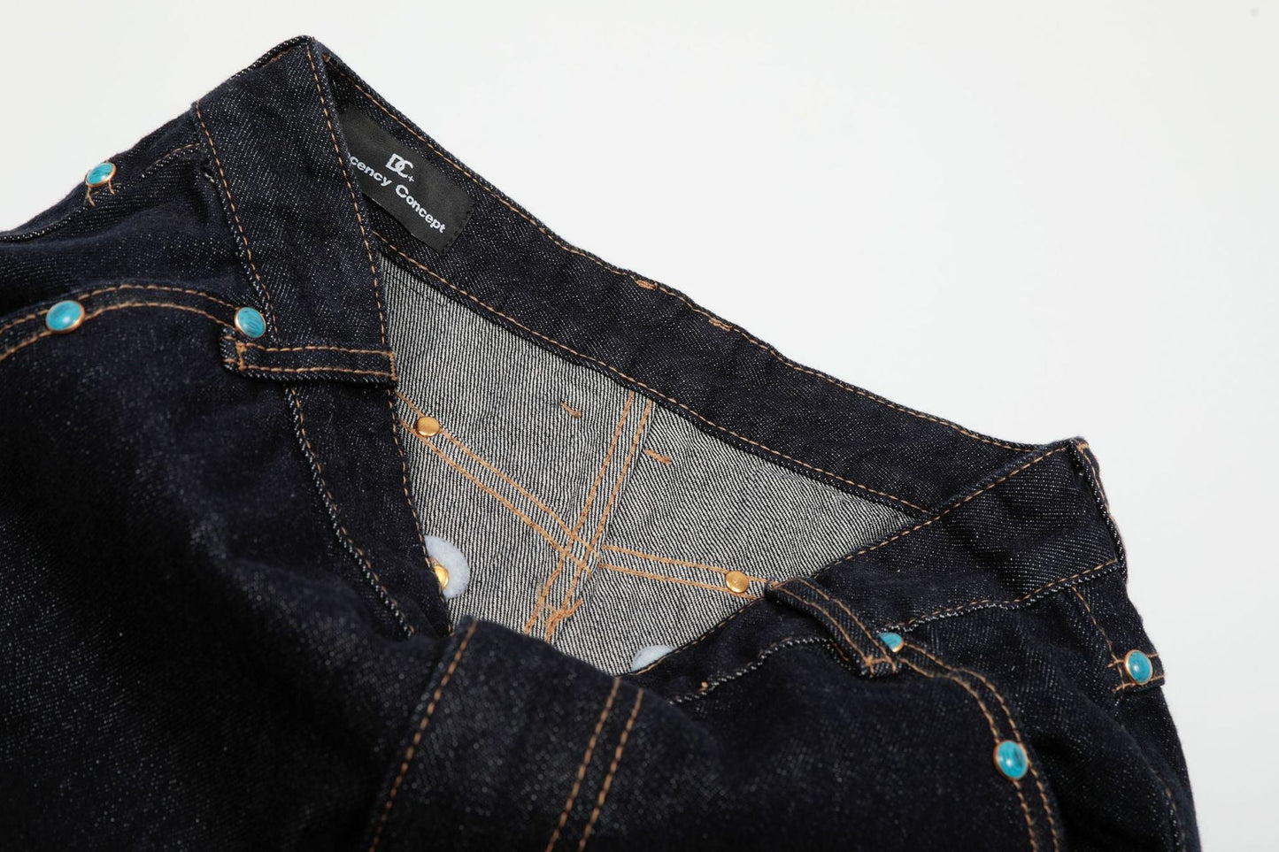 Baggy Barrel | Rivet Raw Jeans - Luxuryurbanwear