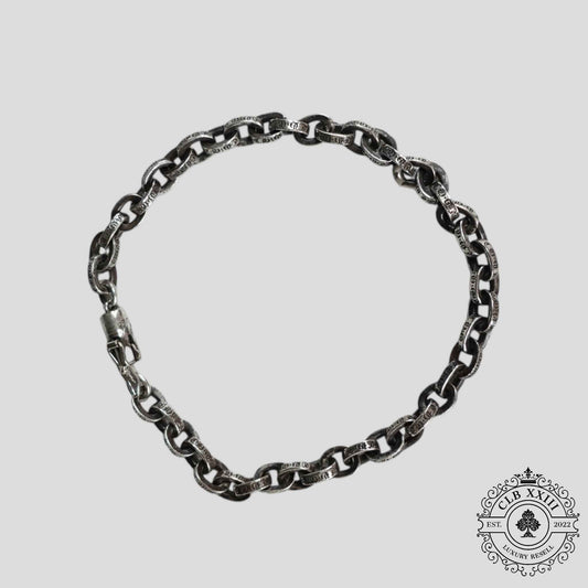 Chrome Hearts Paper Chain Bracelet in Silver