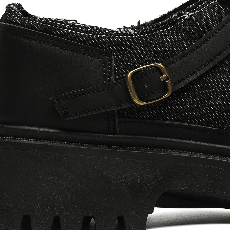 MLB LTHR-19 Chunky Platform Boots - Luxuryurbanwear