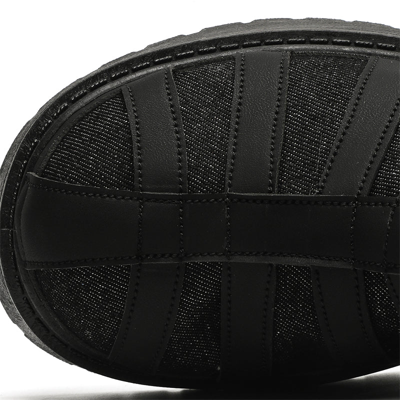 MLB LTHR-19 Chunky Platform Boots - Luxuryurbanwear