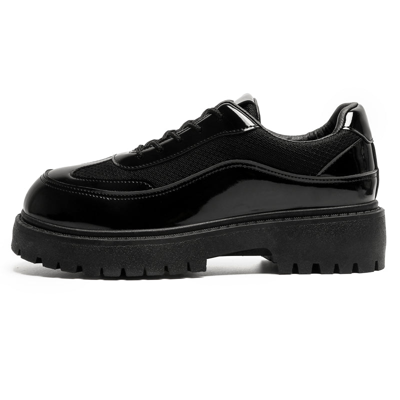 MLB LTHR-22 Glossy Platform Boots - Luxuryurbanwear
