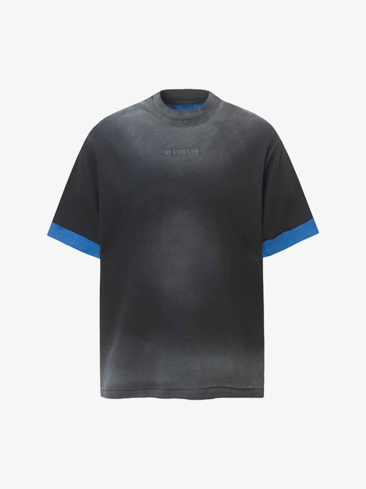 Vintage Distressed Washed Gradient Short-Sleeved T-Shirt