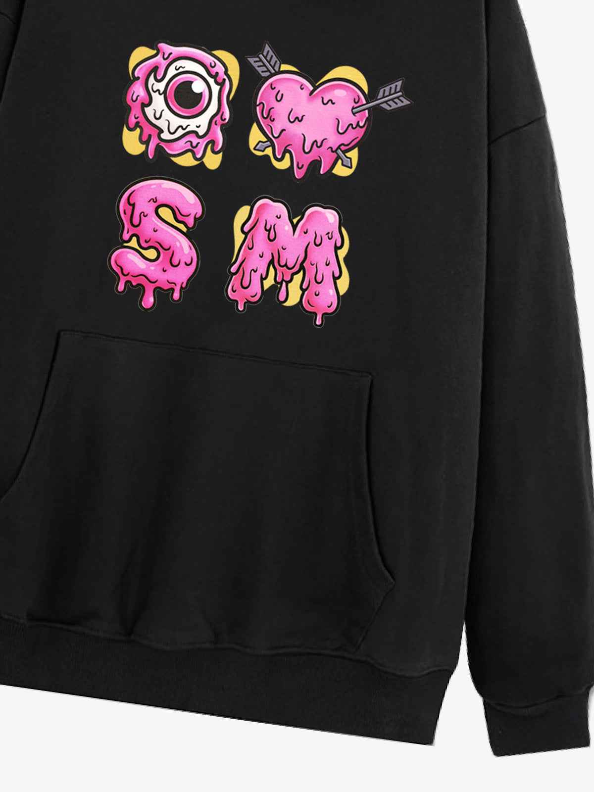 Street Dripping Letter Eyeball Graffiti Hoodie