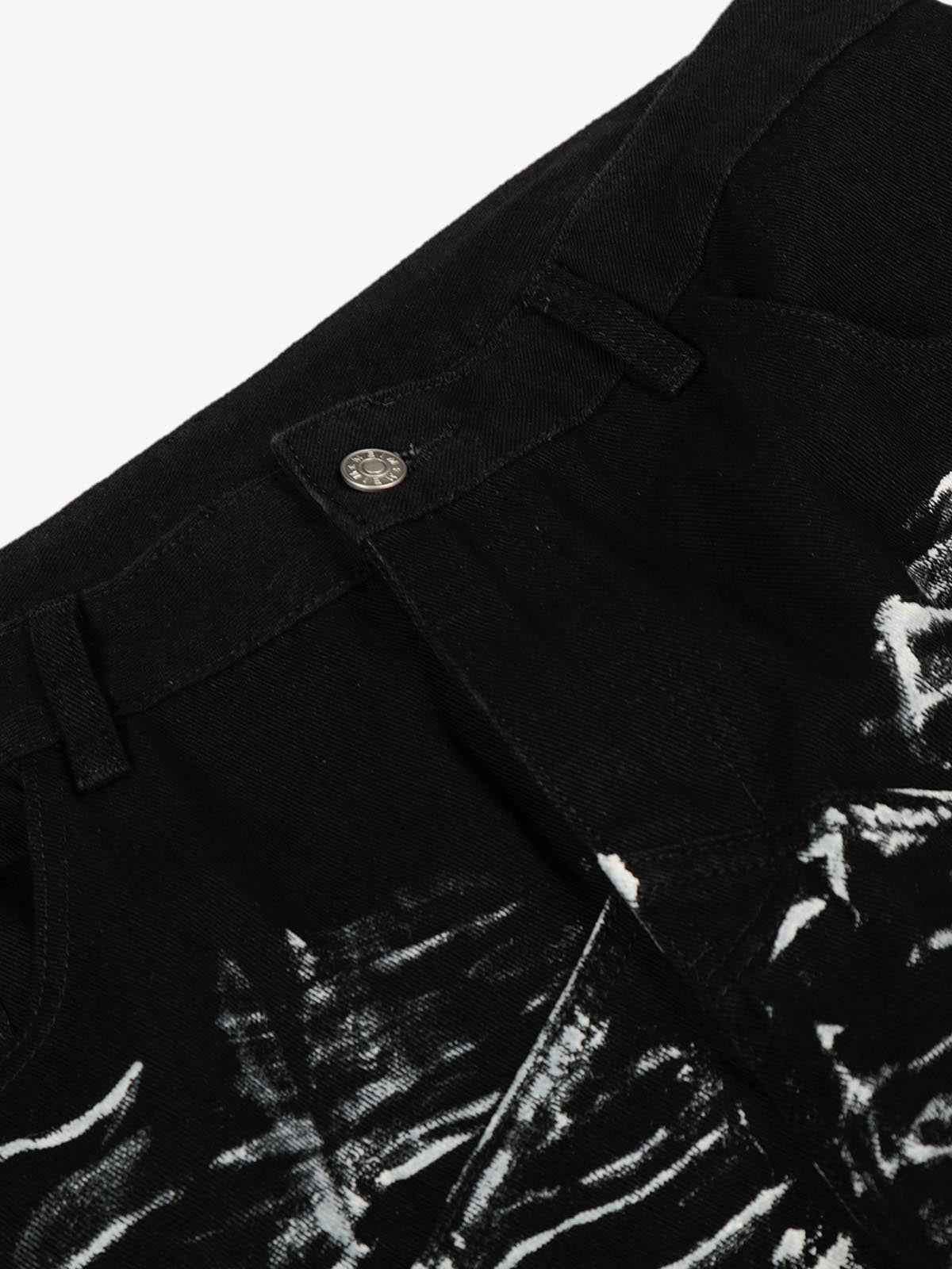 Street Star Painted Barrel Jeans