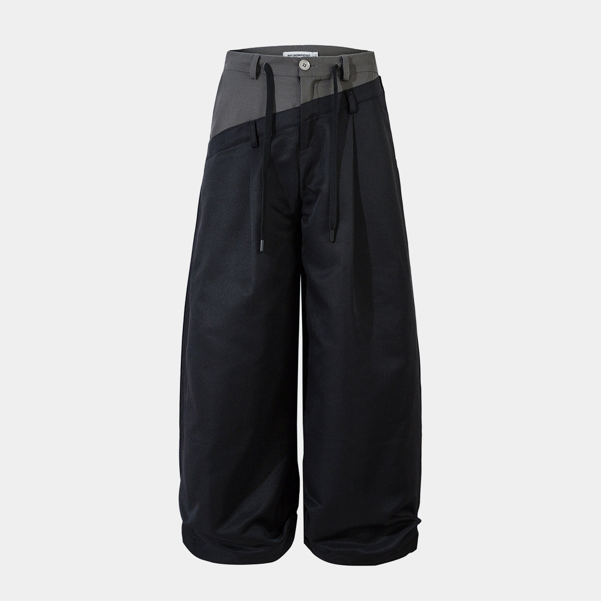 Men's Wide-Legged Black Trousers - Luxuryurbanwear