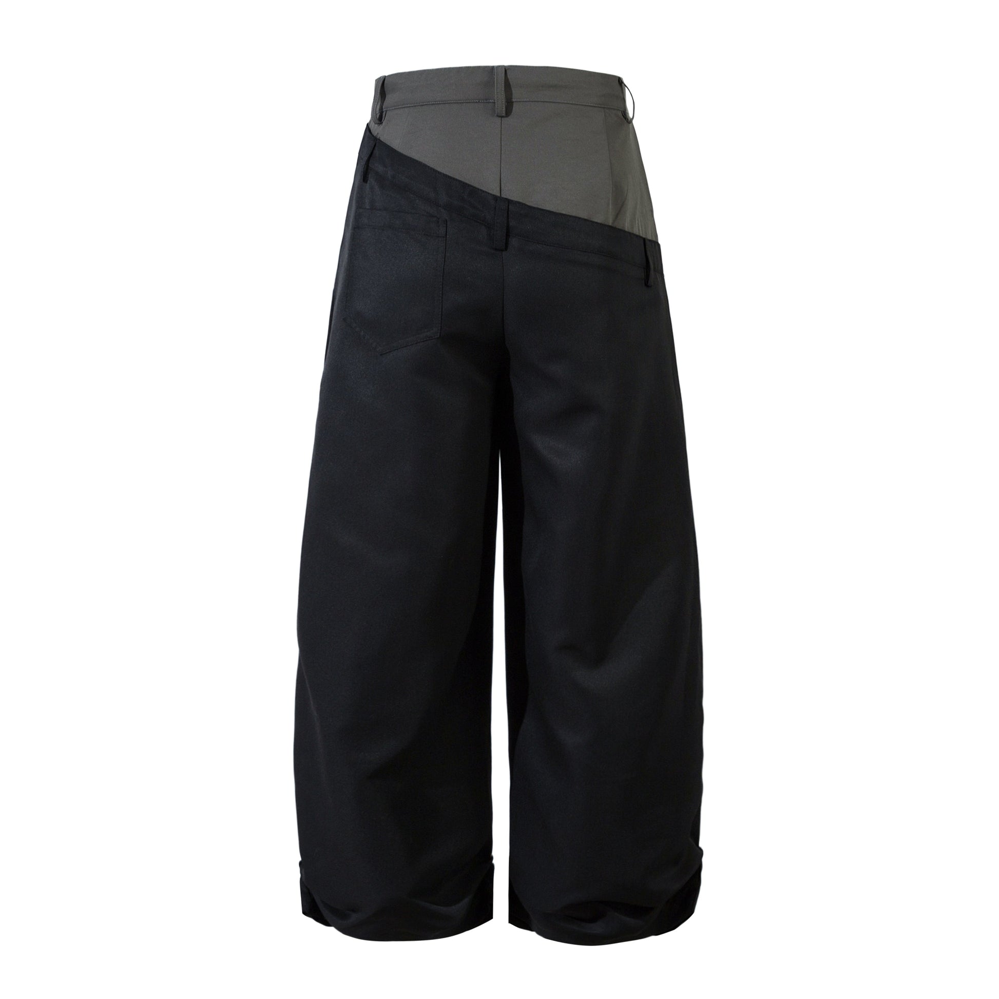 Men's Wide-Legged Black Trousers - Luxuryurbanwear