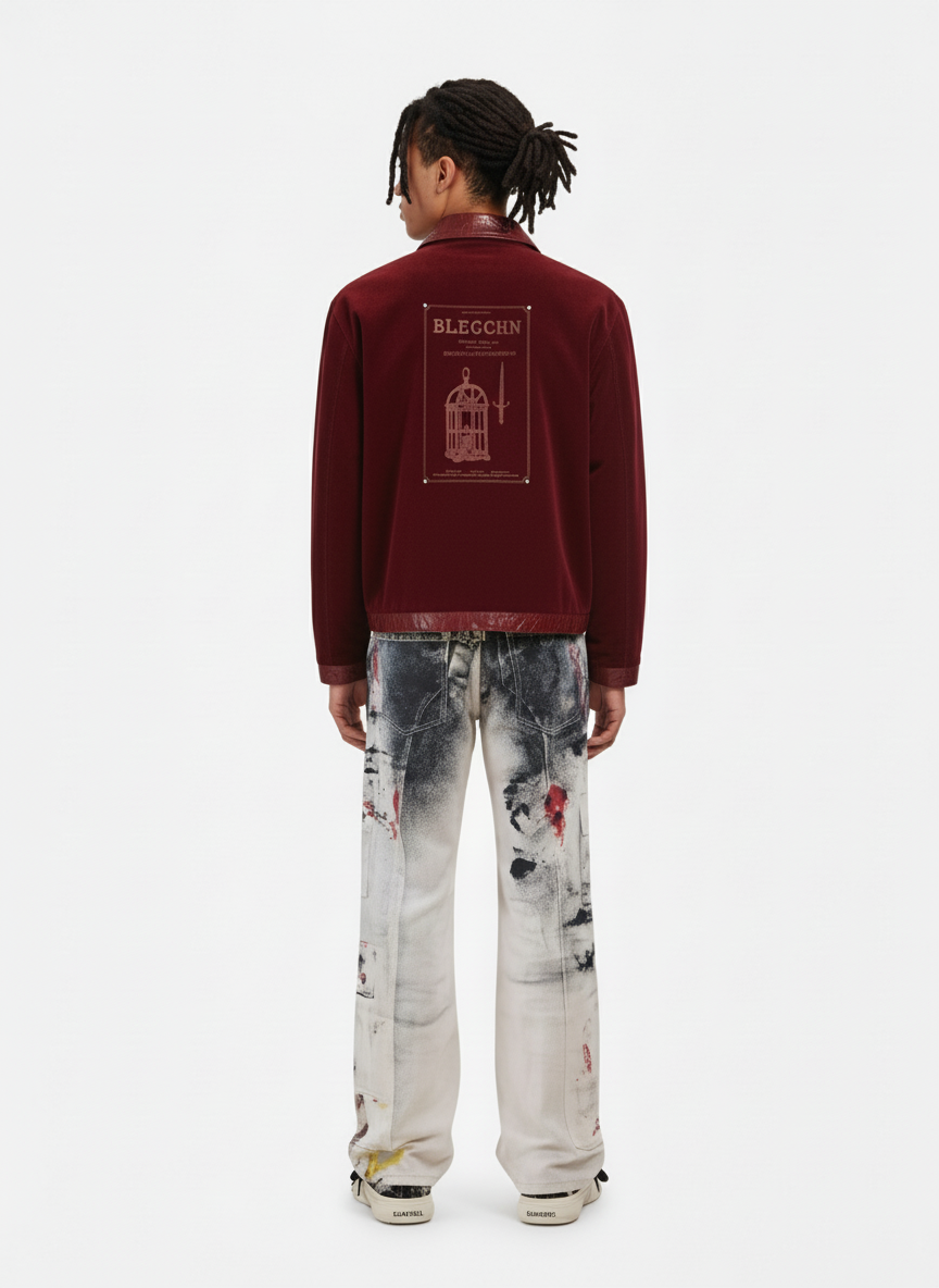 Vintage Suede PU Leather Collar Zip Up Jacket - Luxuryurbanwear