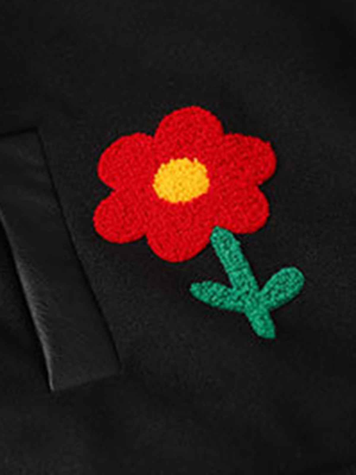 Apple Flocking Embroidered Baseball Jacket - 2506
