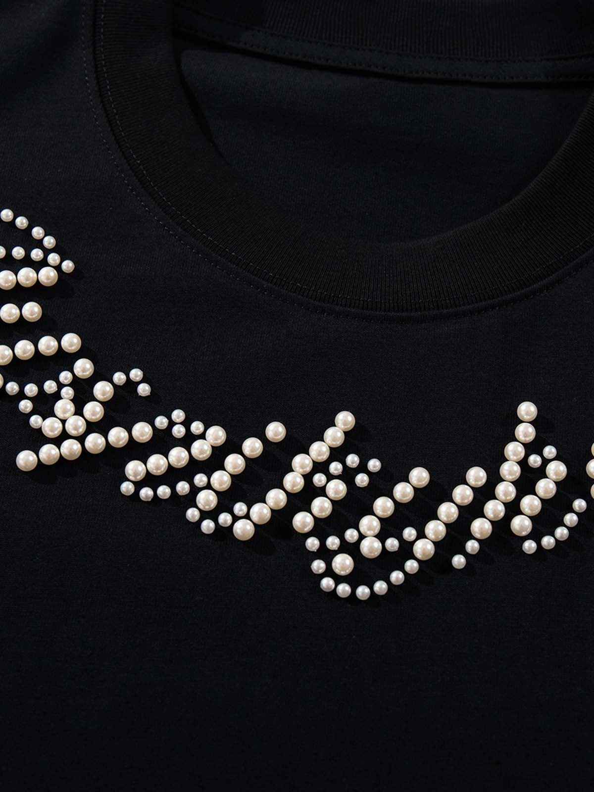 Sparkling Embellished Beaded Long Sleeve T-Shirt