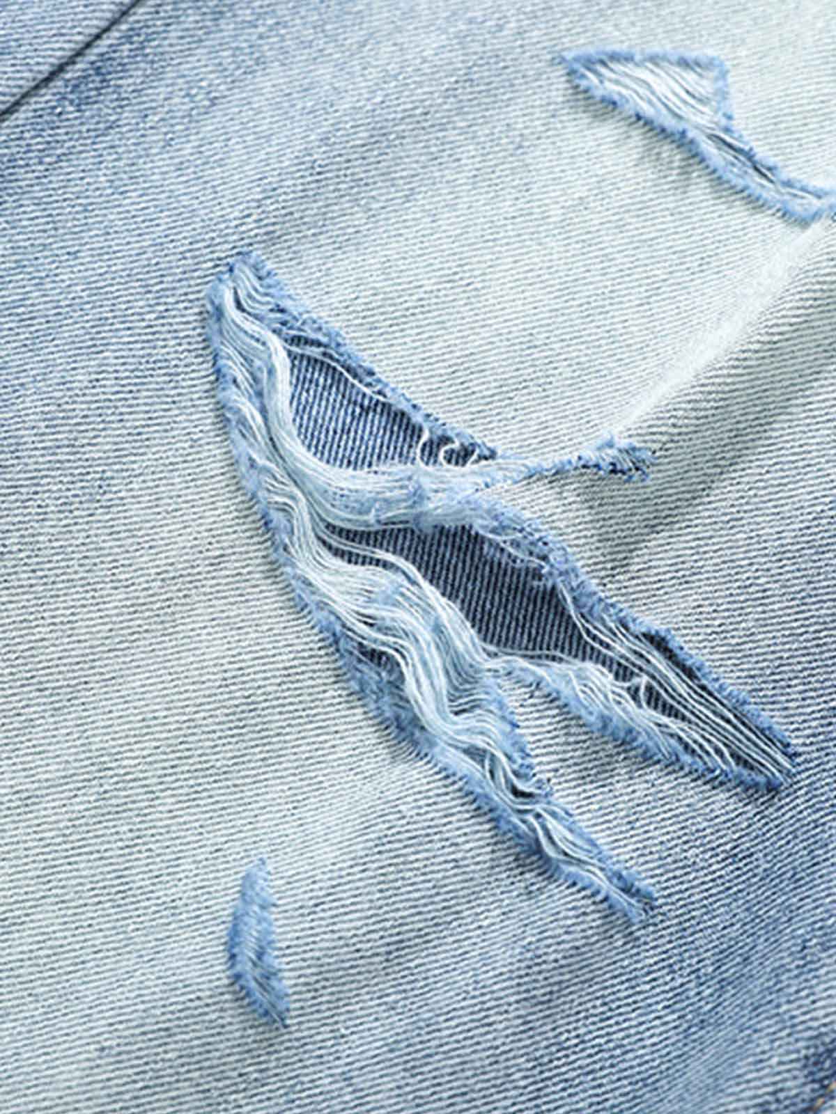 Denim Ripped Washed Distressed Jeans - 2503