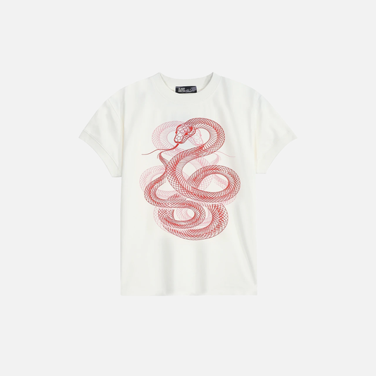 Hip Hop Snake Graphic Printed Short Sleeve T-Shirt - Luxuryurbanwear