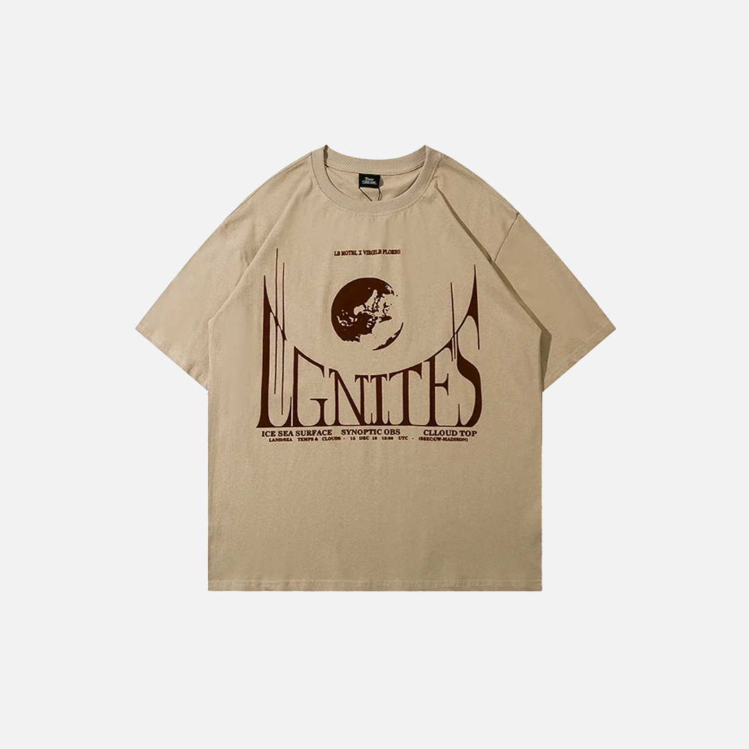 Bold Oversize Graphic Letter Print T-Shirt - Luxuryurbanwear