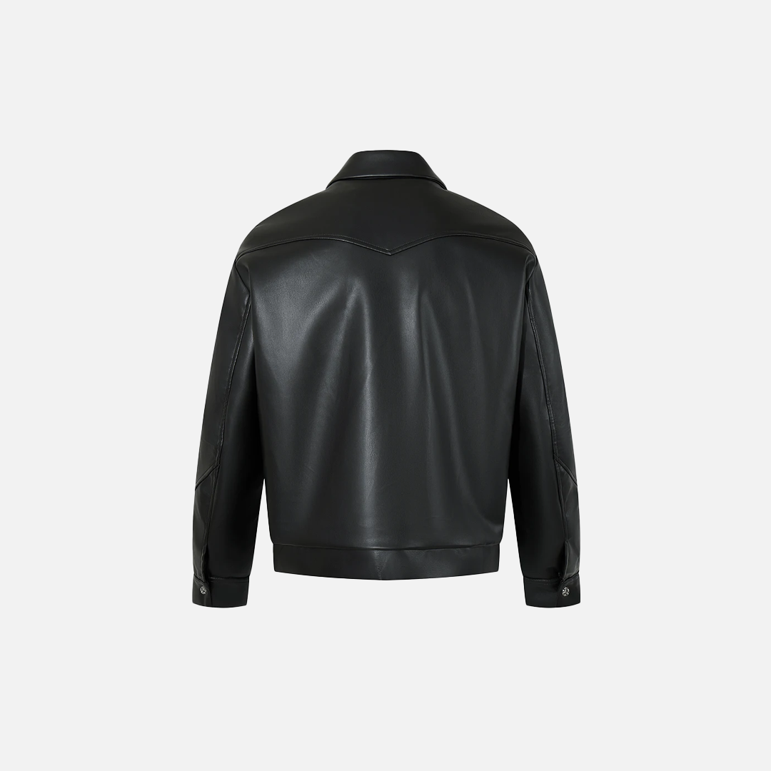 Premium Casual Spliced PU Leather Motorcycle Jacket - Luxuryurbanwear