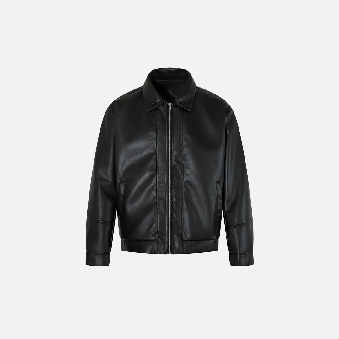Premium Casual Spliced PU Leather Motorcycle Jacket - Luxuryurbanwear