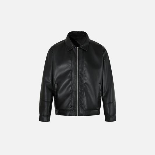 Premium Casual Spliced PU Leather Motorcycle Jacket - Luxuryurbanwear