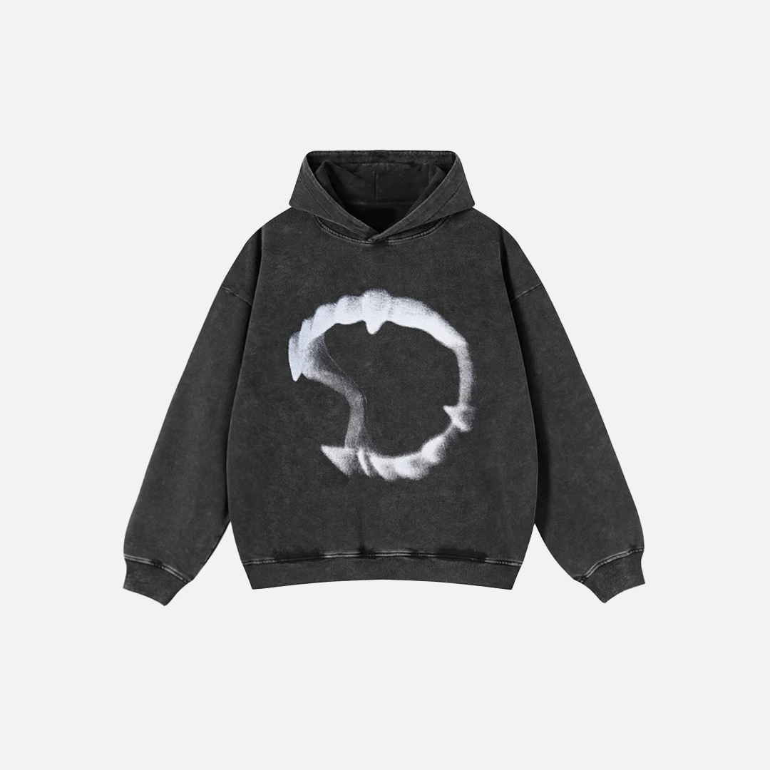 Oversized Hip Hop Monster Graphic Versatile Everyday Hoodie - Luxuryurbanwear