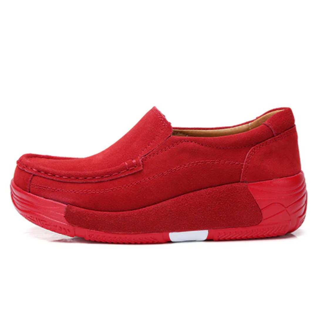 Marbella Women's Platform Slip On Black Shoes