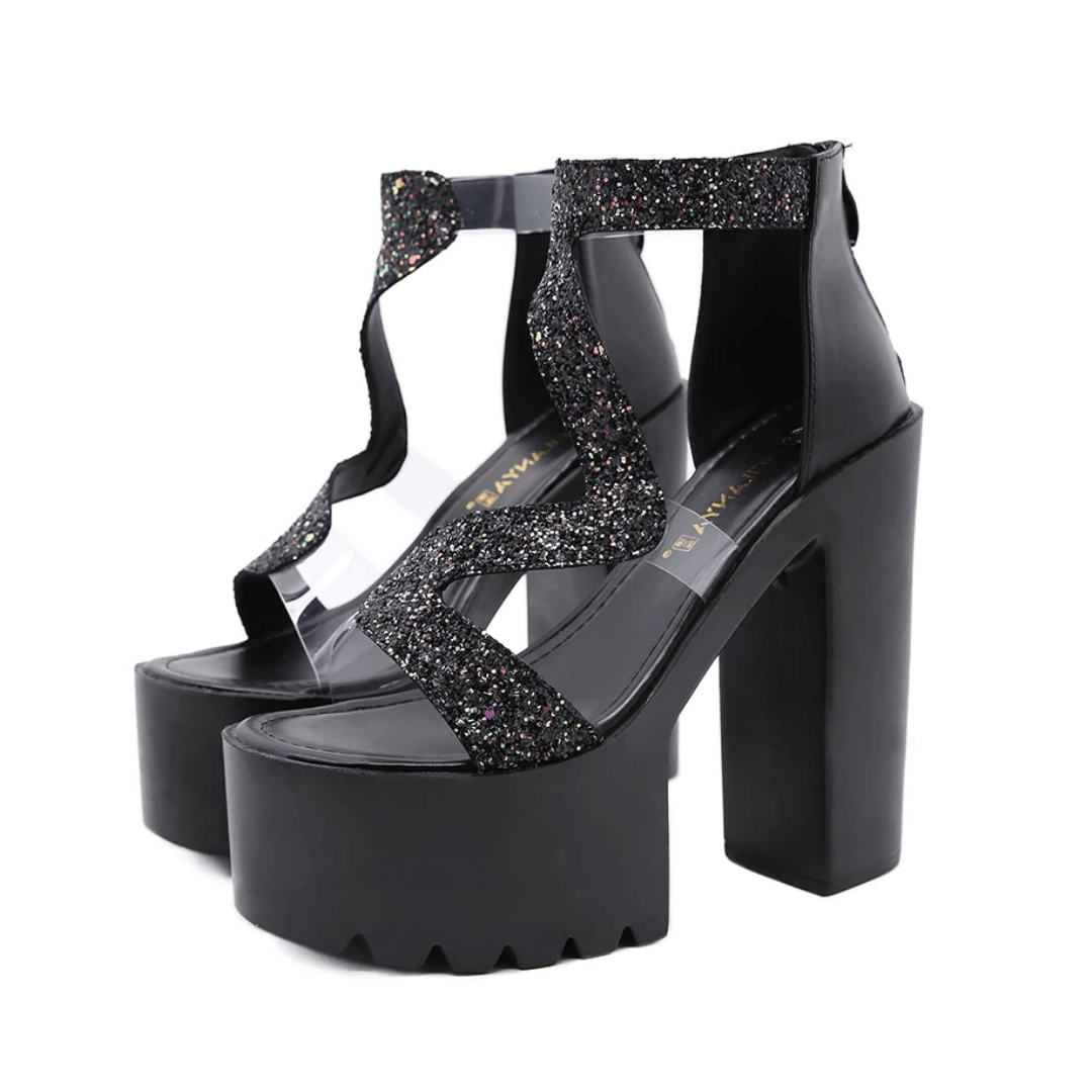 Yerssy Women's Open Toe High Heel Sandal