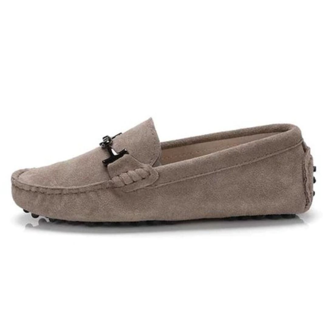 Nayah Women's Leather Driving Black Loafer - Luxuryurbanwear