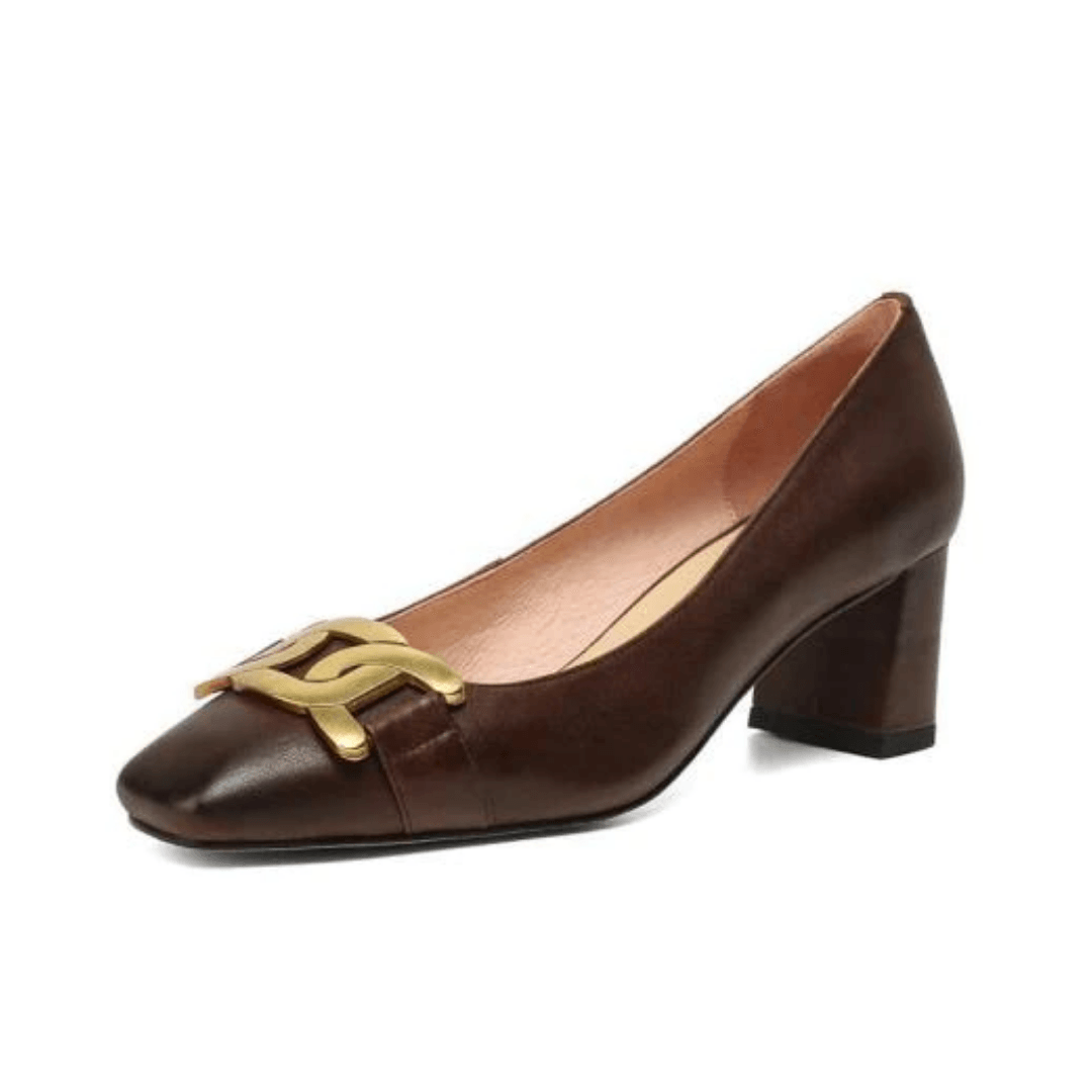 USS Shoes Cristy Women's Elegant Leather Pumps Black Shoes