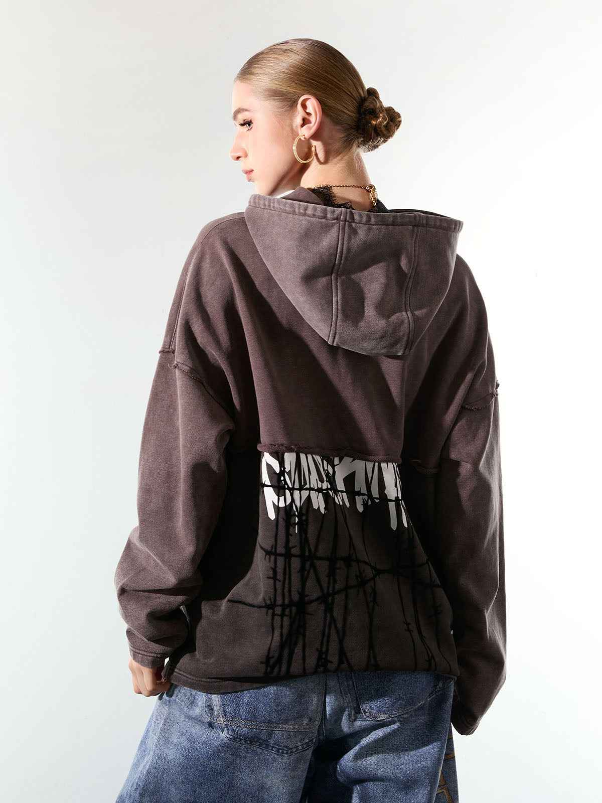 Distressed Thorn Destruction Painting Hoodie