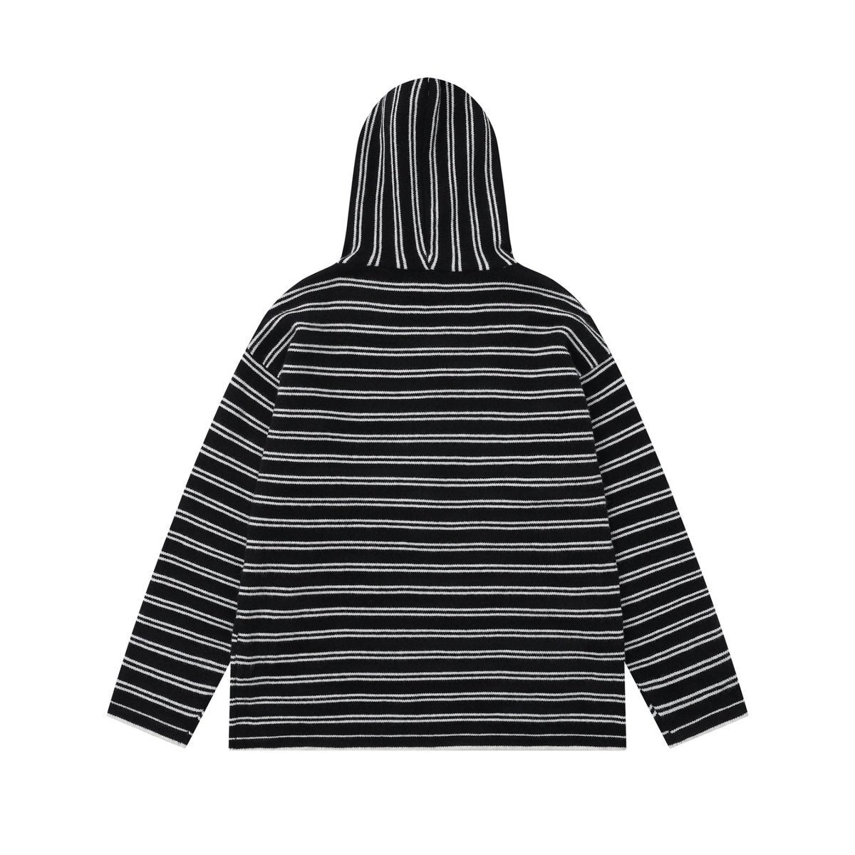 COASTLINE | Striped Buttoned Hood Pullover - Luxuryurbanwear