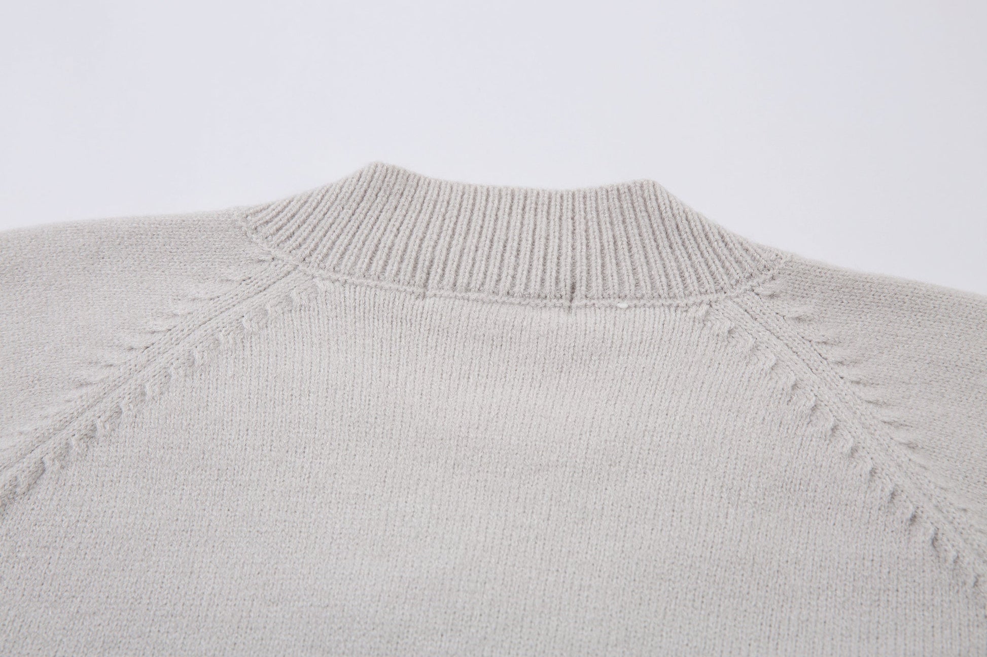 Varsity Button | Mock Neck Knit Sweater - Luxuryurbanwear