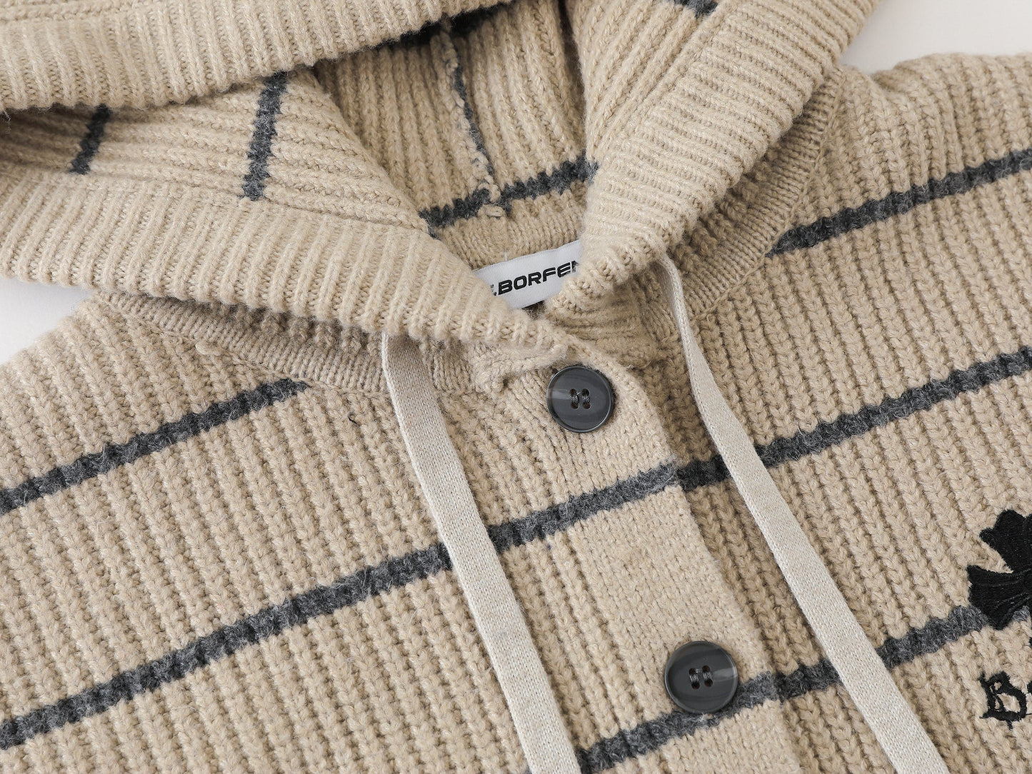 Stripe Hoodie | Button-Up Knit Cardigan - Luxuryurbanwear