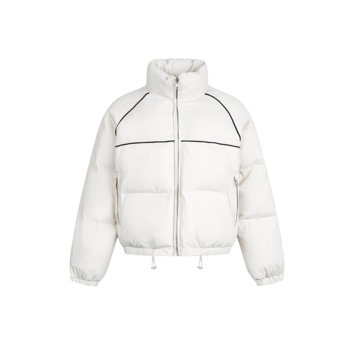 Panel Stitching | Stand Collar Coat - Luxuryurbanwear